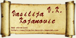 Vasilija Kojanović vizit kartica